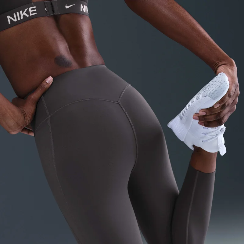 Nike taupe Women's Universa Medium-Support 7/8 Training Leggings for Women | Best Price UAE
