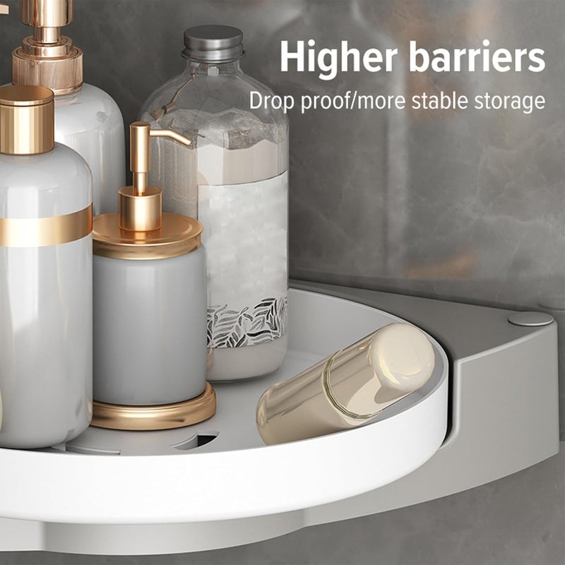 كلاراكو رفوف دش زاوية من كلاركو، منظمات تخزين للشامبو والبلسم والصابون وغيرها - قابلة للإزالة، مثالية للحمامات والمطابخ - Image 4