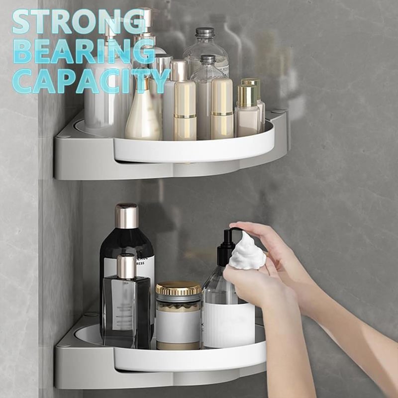 كلاراكو رفوف دش زاوية من كلاركو، منظمات تخزين للشامبو والبلسم والصابون وغيرها - قابلة للإزالة، مثالية للحمامات والمطابخ - Image 3