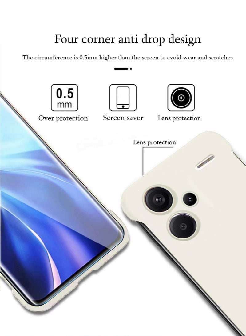 إكس ليفيل متوافق مع Redmi Note 13 برو + الهاتف المحمول قذيفة تصميم عدسة الكاميرا حماية خفيفة الوزن ، لينة سيليكون Frameless مصدات الصدمات سقوط الغطاء ، تنطبق على 6.67 بوصة ، أزرق داكن - Image 4