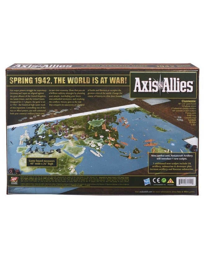 Avalon Hill لعبة الطاولة الاستراتيجية أفيالون هيل أكسيس وأليز 1942 الطبعة الثانية من الحرب العالمية الثانية، مع لوحة لعبة كبيرة جدًا، للأعمار 12 وما فوق، من 2 إلى 5 لاعبين - Image 2