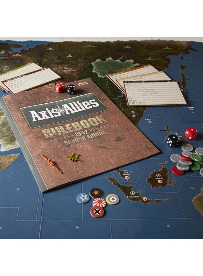 Avalon Hill لعبة الطاولة الاستراتيجية أفيالون هيل أكسيس وأليز 1942 الطبعة الثانية من الحرب العالمية الثانية، مع لوحة لعبة كبيرة جدًا، للأعمار 12 وما فوق، من 2 إلى 5 لاعبين - Image 4