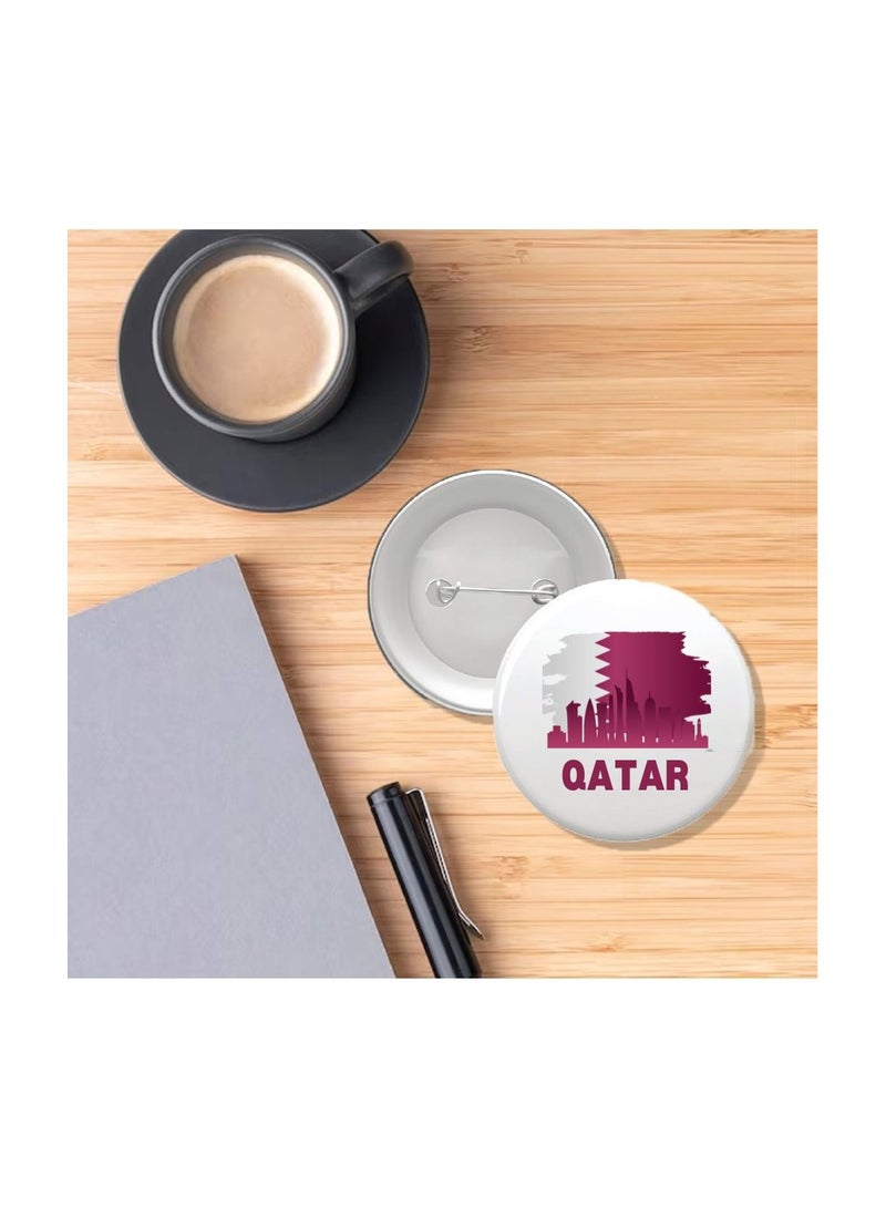 PRINTSHOP4ME Qatar Button Badge For National Day–Versatile Accessory For Backpacks,Jackets Or Hats-Round Pin-back Button Badge-Perfect For Adults And Kids - Image 5