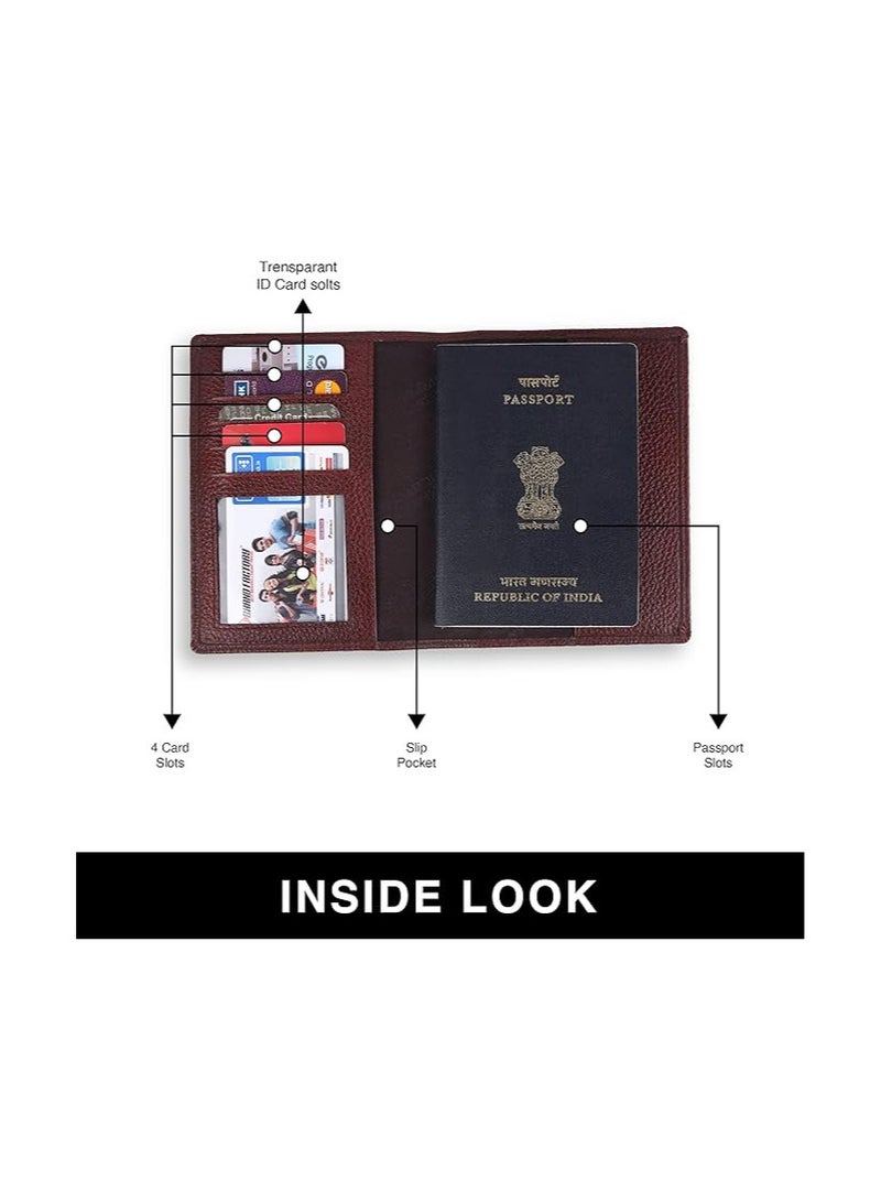 HAMMONDS FLYCATCHER HAMMONDS FLYCATCHER Leather Unisex Passport Holder, Brown, Minimalist - Image 3