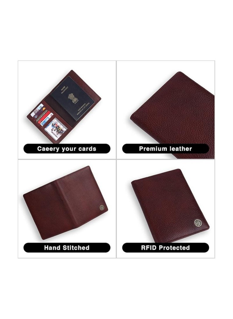 HAMMONDS FLYCATCHER HAMMONDS FLYCATCHER Leather Unisex Passport Holder, Brown, Minimalist - Image 4