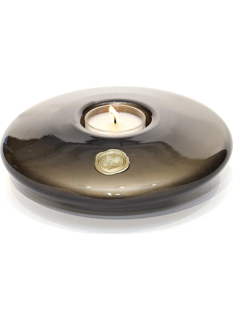 Missi Black Golden Glow Glass Candle Holder and Tealight Set (Decorative Coated Box)