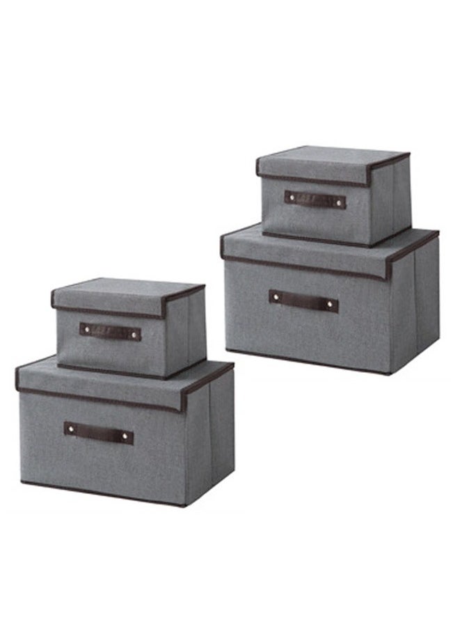 2 Pcs Foldable Storage Box With Lid，Closet Organizer  - Image 3
