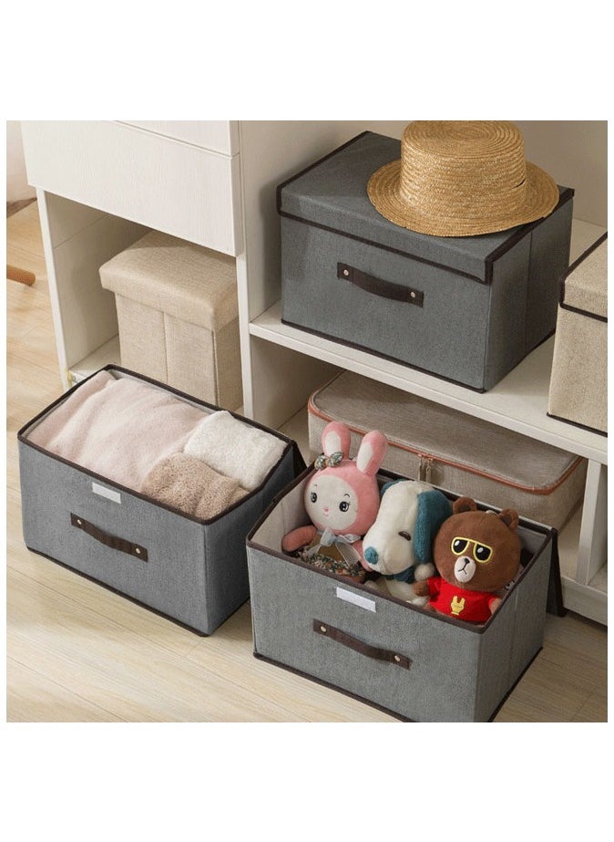 2 Pcs Foldable Storage Box With Lid，Closet Organizer  - Image 5