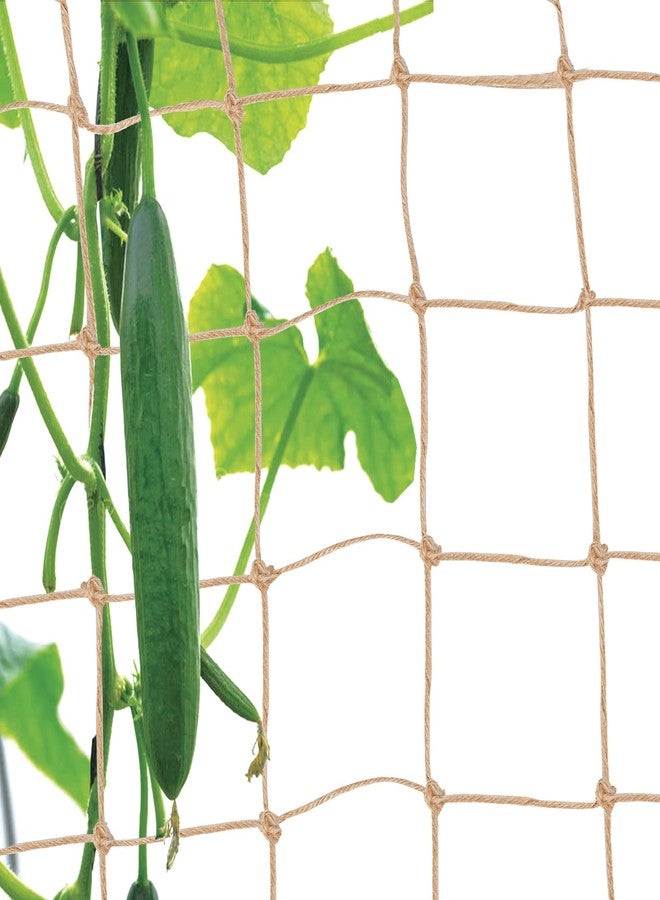 Miuezuth Plant Support Trellis Netting - Biodegradable Natural Jute Net for Garden Climbing Vining Plants Cucumber, Vine, Fruits & Vegetables Tomato (6.6 Ft x 9.8 Ft, 3.9 Inch Squares) - Image 1