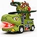 TOMLEON Dinosaur Truck Toy For Kids Ages 3 4 5 6 7 8 3in1 Dinosaur Truck 3 Sliding Little Dinos On Tracks Glow in Dark Mode Includes Obstacle Detection For Continuous Play And Endless Adventure - Image 3
