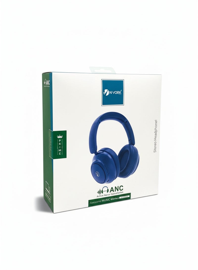 Nyork ANC Wireless Headset – Active Noise Cancellation, HD Music, Blue - Image 1