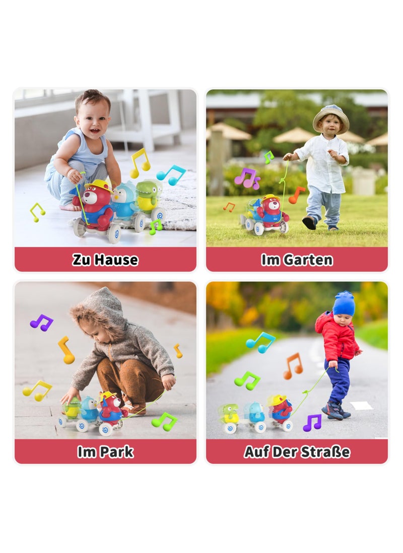 SYOSI Baby Crawling Toys for 6-18 Months Old, Musical Crawling Animal Toys with Bears, Penguins, Dinosaurs - Developmental Gifts for Boys and Girls 6-12 Months, Christmas Birthday Gifts for 1-2 Year Olds  - Image 5