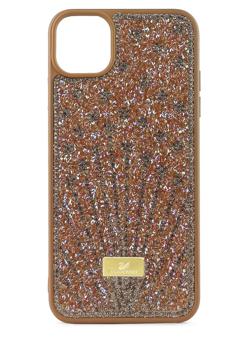 Case For iPhone 14 Plus/15 Plus Case Glitter Sparkle Diamond Crystal Bling Case with Bling Ultra Thin Lightweight Full Body Shockproof Anti-Scratch Protective Cover (Brown)
