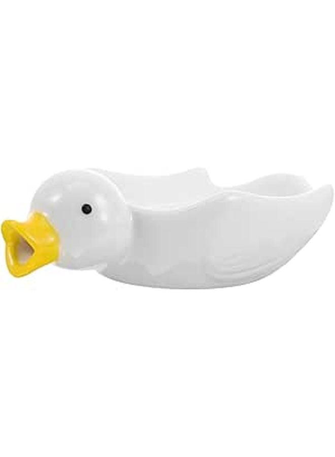 Duck Shaped Soap Holder Self Draining Soap Dish Adorable Animal Design For Bathroom - Image 1