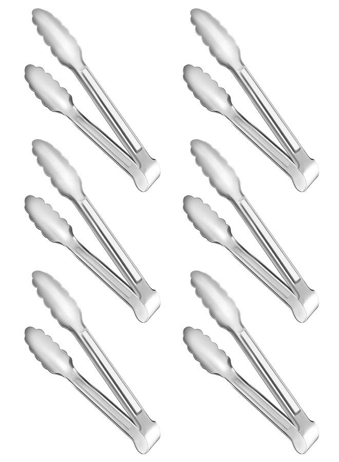 Dmoera 6 Pack Serving Tongs Kitchen Tongs, Buffet Tongs, Stainless Steel Food Tong Serving Tong, small tongs - Image 1