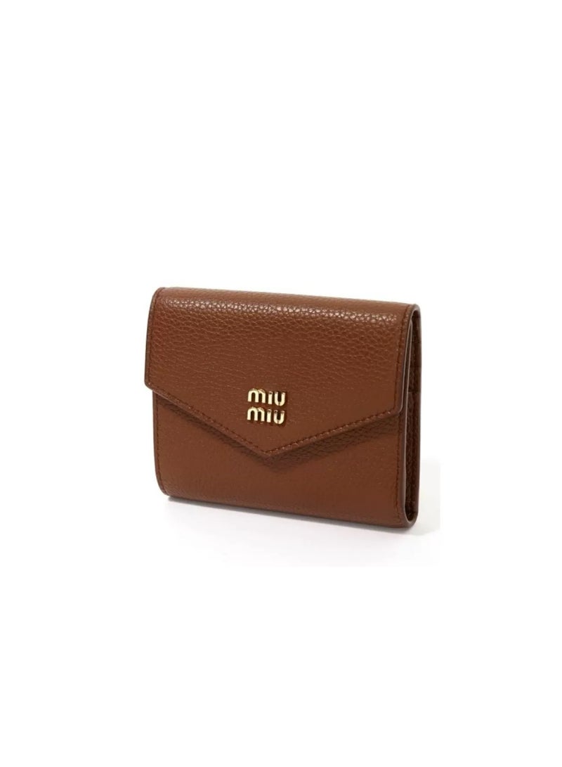 Miu Miu Women Wallet Small Wallets Credit Card Holder Ladies Wallets with Coins Pocket - Brown  - Image 2