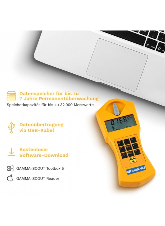 Gamma-Scout Rechargeable Geiger Counter Hand-held Radiation Detector - Rechargeable Model