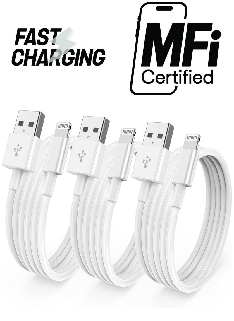 Generic 3 Pack[ Apple MFi Certified ] iPhone Charger 3ft, Lightning to USB Cable 3 Feet, Fast Apple Charging Cable Cord 3 Foot for iPhone 14 Pro Max/13 Pro Max  - Image 1