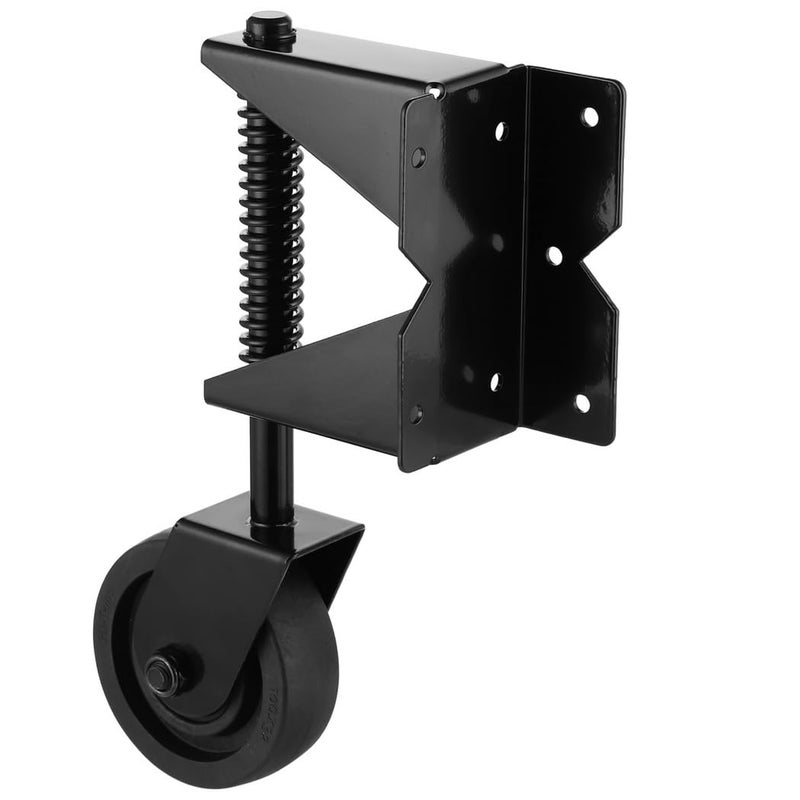 360-Degree Spring Loaded Gate Caster with Adjustable Spring for PVC & Wooden Gates, Metal Wheel for Yard Fences - Image 2