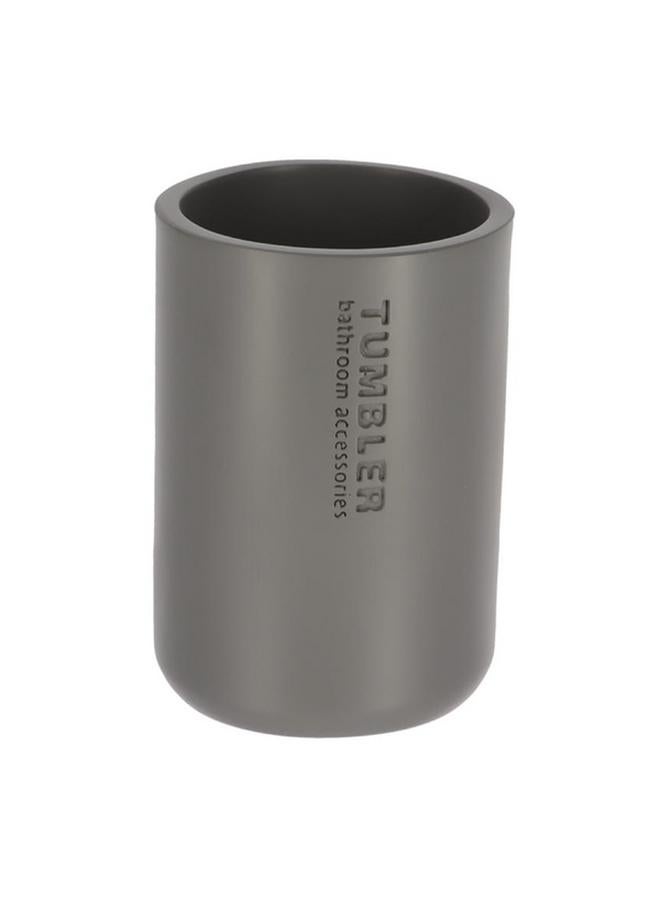 تيندانس كوب حمام دائري متين عالي الجودة من Loudis مصنوع من مادة البولي راتنج بلون رمادي غير لامع 350 مل 61101260 - Image 1