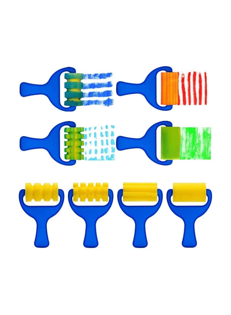 KASTWAVE 47 Pcs Paint Sponges for Kids, Kids Paint Brushes Set, Washable Sponge Painting Brushes Paint Kits, Kids Paint Sponges Early Learning Sponge Paint Tools with 26 Alphabets, Art Supplies Gifts - Image 3