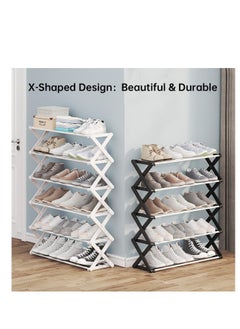 ECVV ECVV 4-Tier Foldable Shoe Rack - Space-Saving Organizer for Home & Closet - Easy Assembly, Adjustable & Stylish(Color: White)  - Image 4