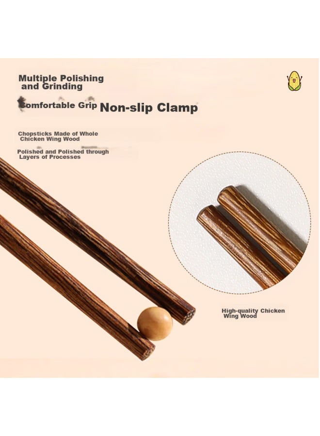 Corn Children's Chopsticks, Chicken Wing Wood, 5 Years Old, Home Use, Kindergarten Specific, Student Wooden Chopsticks, Girls 4, Solid Wood 6 To 12 Months Old Baby - Image 2