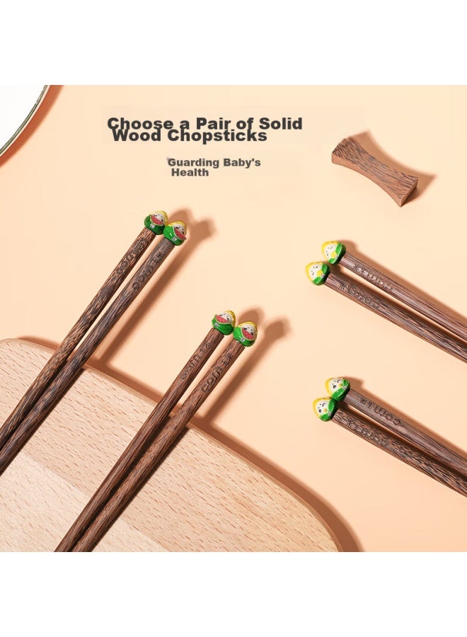 Corn Children's Chopsticks, Chicken Wing Wood, 5 Years Old, Home Use, Kindergarten Specific, Student Wooden Chopsticks, Girls 4, Solid Wood 6 To 12 Months Old Baby - Image 3