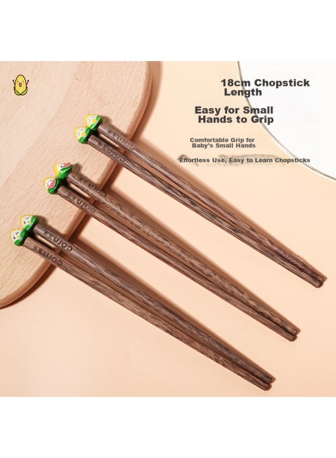 Corn Children's Chopsticks, Chicken Wing Wood, 5 Years Old, Home Use, Kindergarten Specific, Student Wooden Chopsticks, Girls 4, Solid Wood 6 To 12 Months Old Baby - Image 5