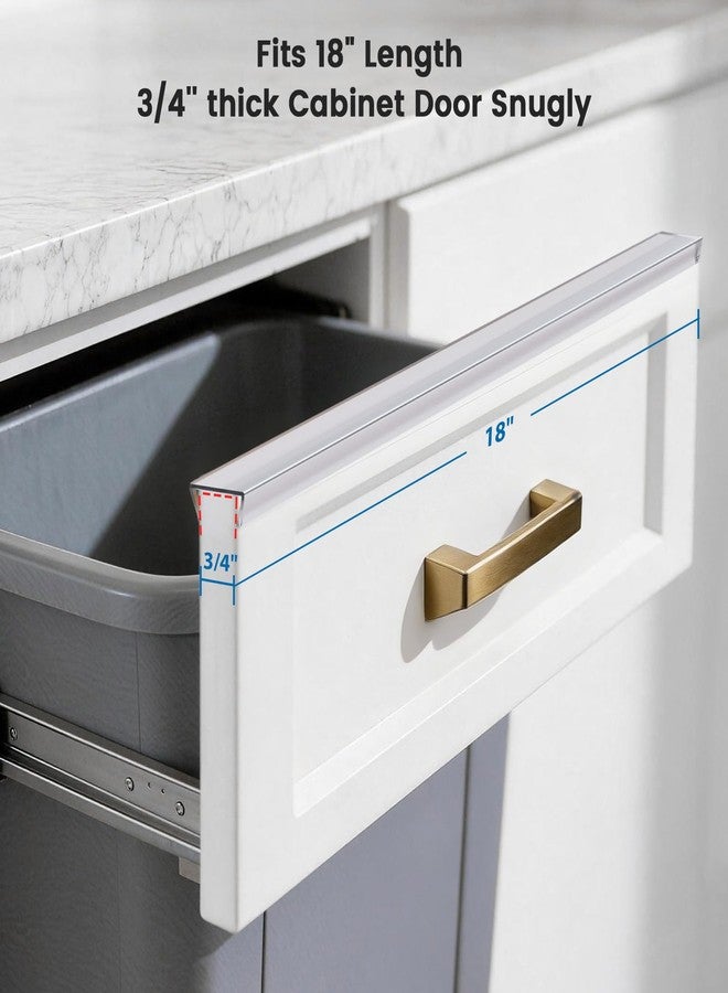 Magicheap Cabinet Edge Protector, 18" Length 3/4" Thick Slip-On Plastic Edge Guard Cabinet Door Drawer Protector to Prevent Wear, Discoloration, 6 Pack Clear - Image 2