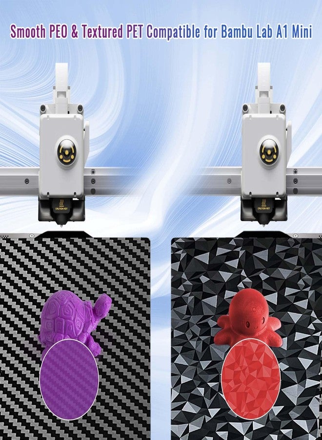 IdeaFormer-3D لوحة بناء ثلاثية الأبعاد من مادة PEO PET من IdeaFormer لجهاز Bambu Lab A1 Mini، مصنوعة من مادة PEO الماسية وألياف الكربون، وصفائح فولاذية مرنة مزدوجة الجوانب، مقاس 184 × 184 مم، متوافقة مع سلسلة Bambu. - Image 3