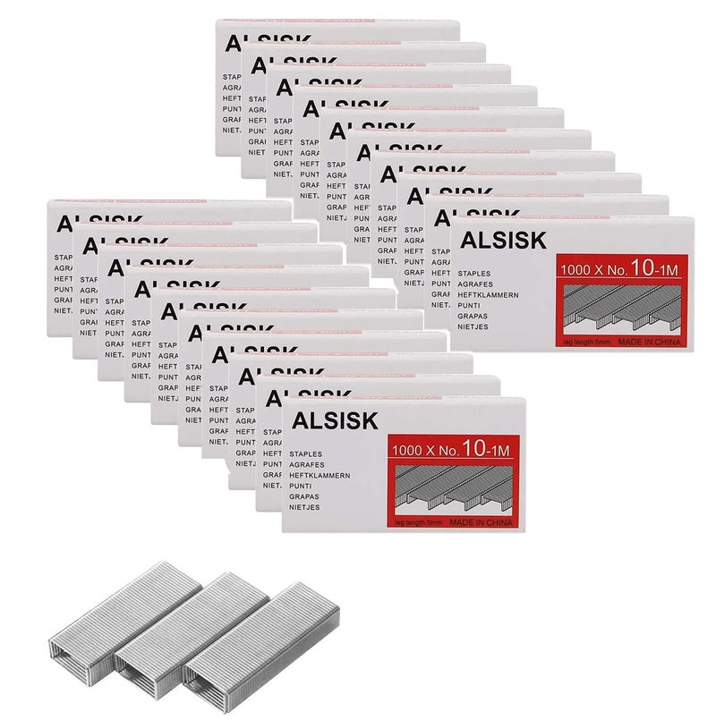 ALSISK Pack of 20,000PCS No.10 Mini Staples(Smaller Than Standard Staples) .Silver - Image 1