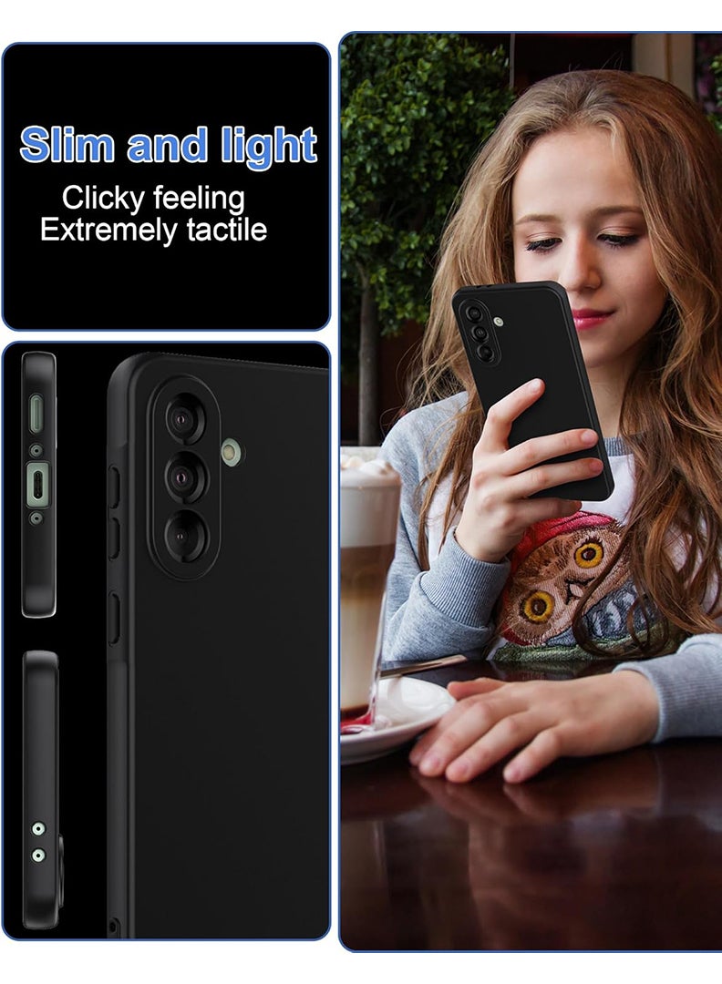 Case Up Compatible with Samsung Galaxy A17  Case, Soft & Premium Liquid Silicone [Anti-Scratch Microfiber Lining] Shockproof Protective Slim Phone Cover for Samsung Galaxy A17 2025, Black - Image 2