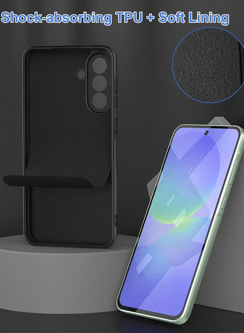 Case Up Compatible with Samsung Galaxy A17  Case, Soft & Premium Liquid Silicone [Anti-Scratch Microfiber Lining] Shockproof Protective Slim Phone Cover for Samsung Galaxy A17 2025, Black - Image 5