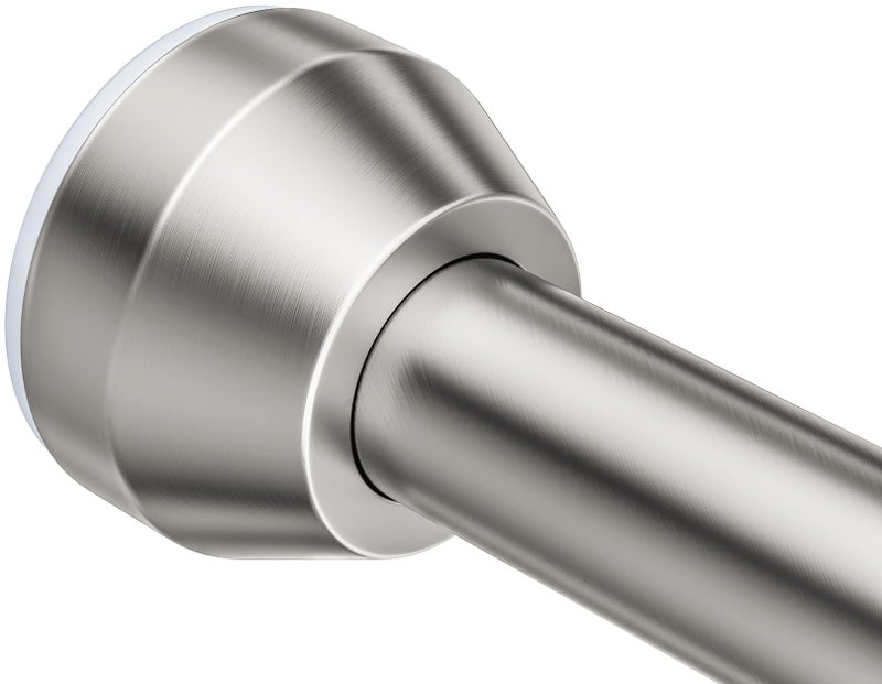 TEECK Shower Curtain Rod, 32-79 inch Adjustable Tension Spring, 1 Inch Shower Curtain Rod Tension, Anti-Slip, Rust-Proof, No Drilling, for Bathroom, Nickel - Image 1