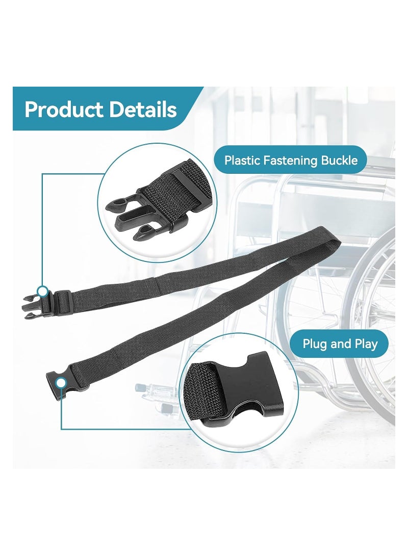 KASTWAVE Adjustable Wheelchair Lap Strap, Wheelchair Seat Belt Scooter Seat Lap Strap, Safety Waist Leg Strap Chest Buckle for Mobility Scooter Wheelchair, 2 Pcs - Image 2