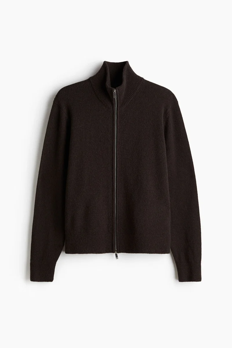 H&M Regular Fit Wool zip-through cardigan