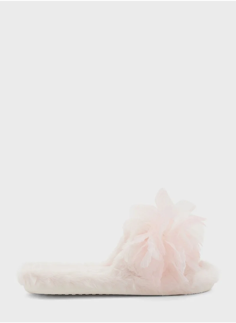Ginger One Strap Fluffy Bedroom Slipper