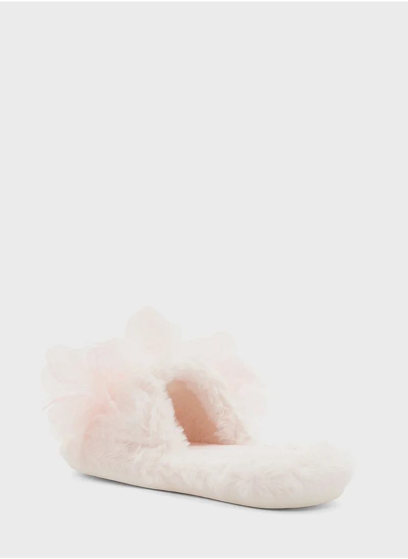 Ginger One Strap Fluffy Bedroom Slipper