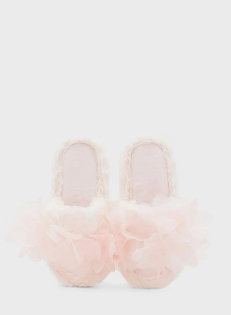 Ginger One Strap Fluffy Bedroom Slipper