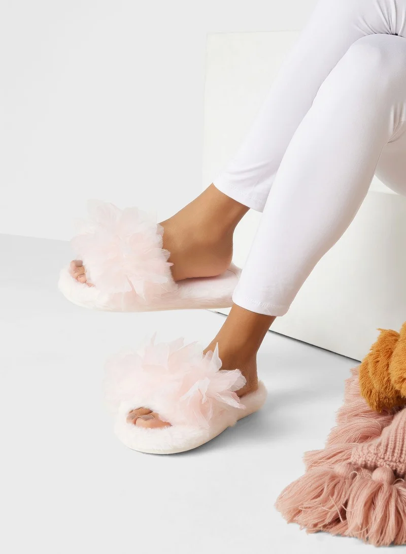 Ginger One Strap Fluffy Bedroom Slipper