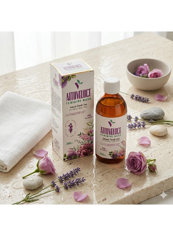 Attoveloce Feminine Wash - Intimate Balance Daily Care Formula - 250 ml. - Image 2