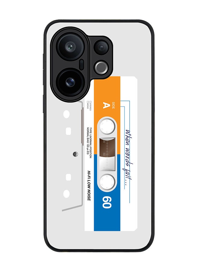 Stylizedd For vivo X200 FE / S30 Pro mini Case,Slim fit Camera Protection, Shockproof Thin Phone cover  - When Words Fail (White Tape)