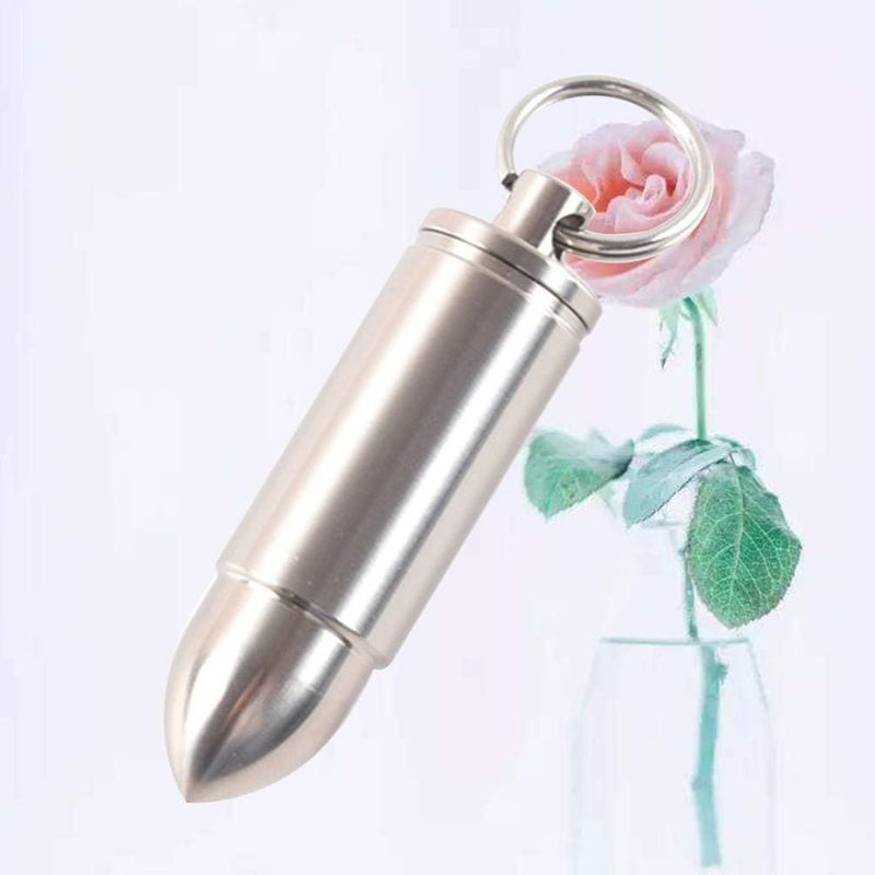 klarako Outdoor EDC Pill Bottle Bullet Shape Aluminum Alloy Survival Container Capsule Storage Case Waterproof Pill Case for Hiking Camping (Large) - Image 5