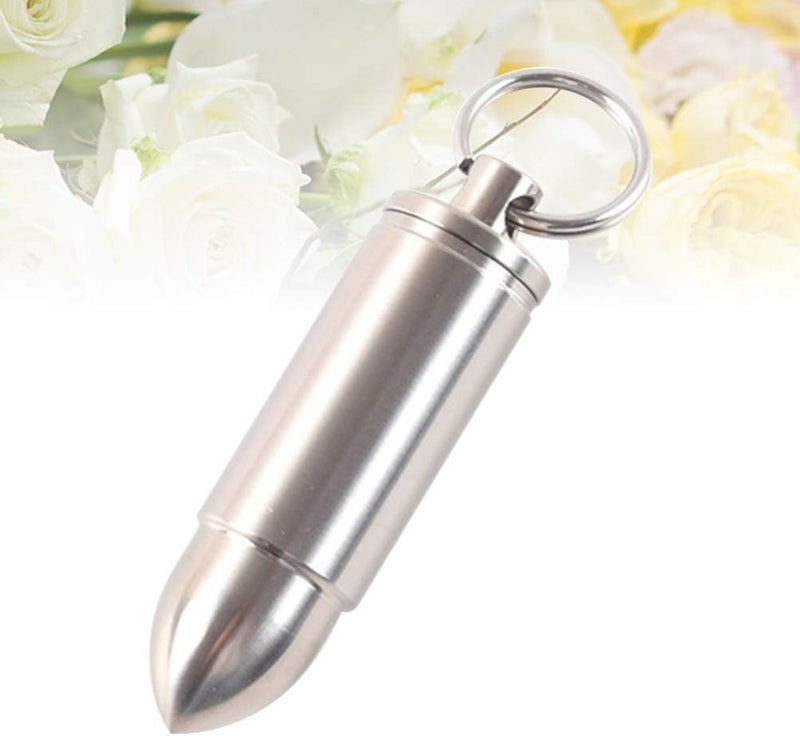 klarako Outdoor EDC Pill Bottle Bullet Shape Aluminum Alloy Survival Container Capsule Storage Case Waterproof Pill Case for Hiking Camping (Large) - Image 2