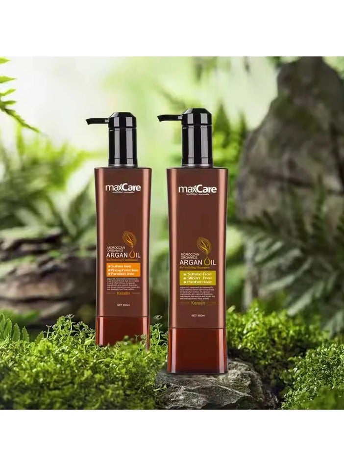 Maxcare Moroccan Organics Argan Oil Revitalizing Conditioner for Dry & Damaged Hair – 800ml - Image 2