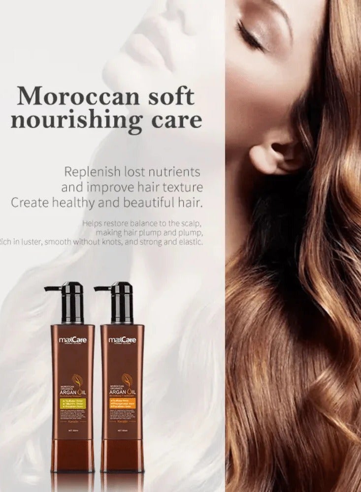 Maxcare Moroccan Organics Argan Oil Revitalizing Conditioner for Dry & Damaged Hair – 800ml - Image 3