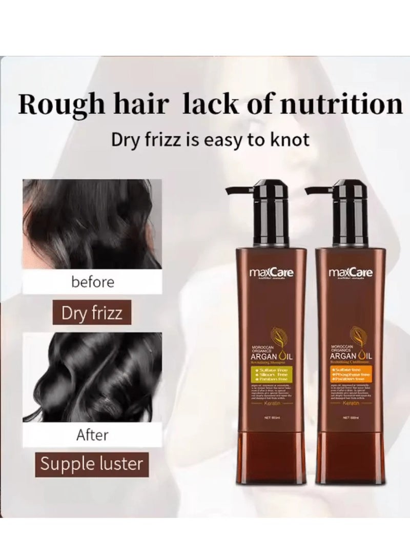 Maxcare Moroccan Organics Argan Oil Revitalizing Conditioner for Dry & Damaged Hair – 800ml - Image 4