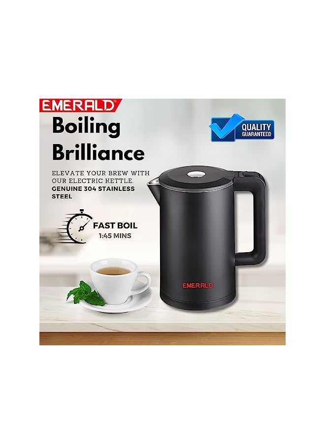 Emerald Cordless Electric Kettle, 2200W Power, 1.7L, with Auto Shut, 360-Degree Cord Design, Perfect for Warm Beverages, EK781KG. - Image 3