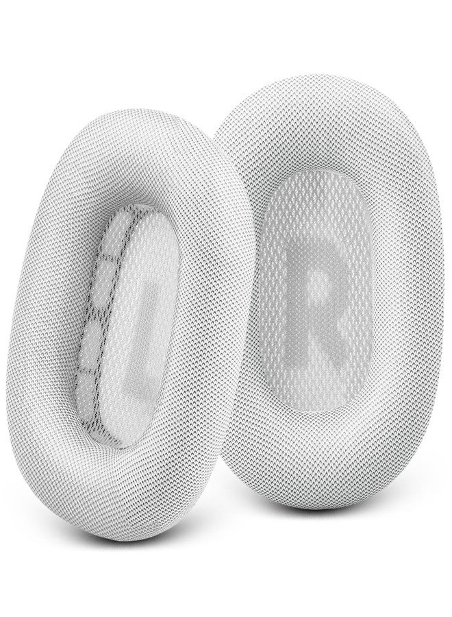 GEVO Upgraded Ear Cushions Replacement Earpads for Apple AirPods Max Headphones, Protein Leather Ear Pads Cover with Memory Foam and Magnet for AirPods Max (Silver) - Image 1